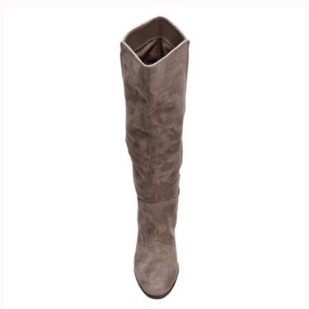 Merona evie faux suede taupe knee high boots - Picture 4 of 7